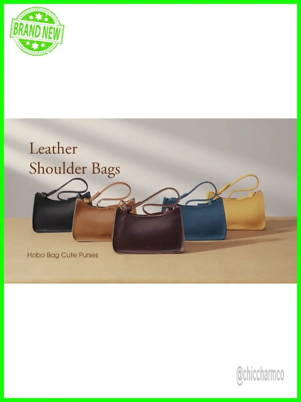 Genuine Leather Hobo Bag Small Shoulder Purse for Women